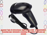 Wired Handheld USB Automatic Laser Barcode Scanner Reader With USB Cable (Black)