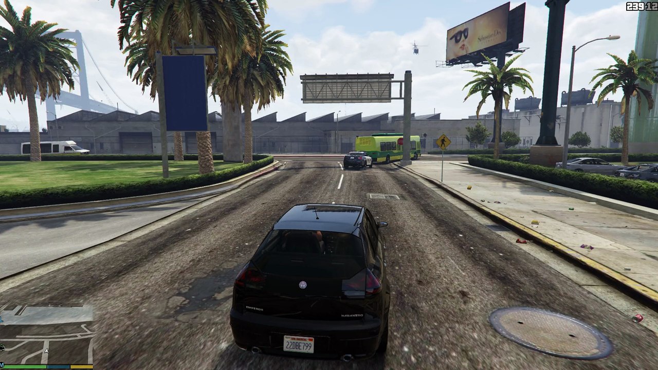 GTA V (PC) - Funny A.I. 1: Gangsta Bus!
