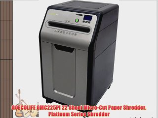 GOECOLIFE GMC225Pi 22 Sheet Micro-Cut Paper Shredder Platinum Series Shredder