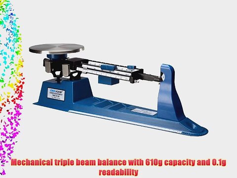 Adam Equipment TBB 610S Triple Beam Mechanical Balance 610g Capacity 0.1g Readability