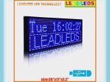 Leadleds 30x11 Scrolling Led Display Sign Board for Business and Shop Advertising - Blue Message