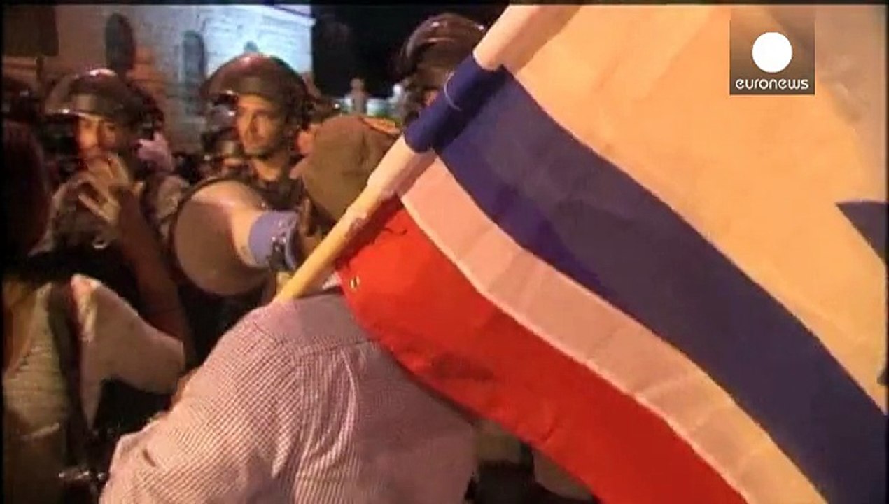 A protest by Ethiopian Israelis against police...