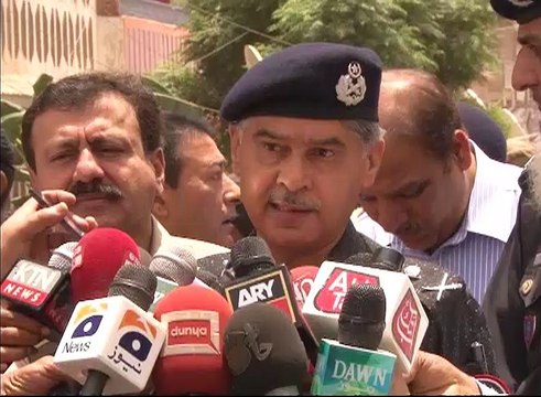 IG sindh Ghulam Hyder Jamali speaks to media