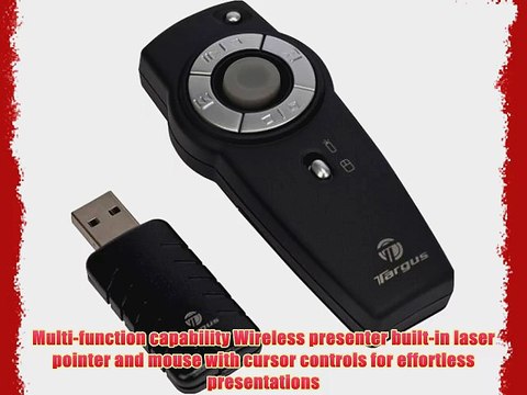 Targus AMP02US 2.4 GHz Wireless Laser Presentation Remote (Black)