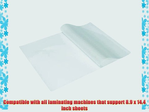 Tyh Supplies 5 Mil Hot Clear Legal Size Glossy Thermal Laminating Pouches Lamination Sheet