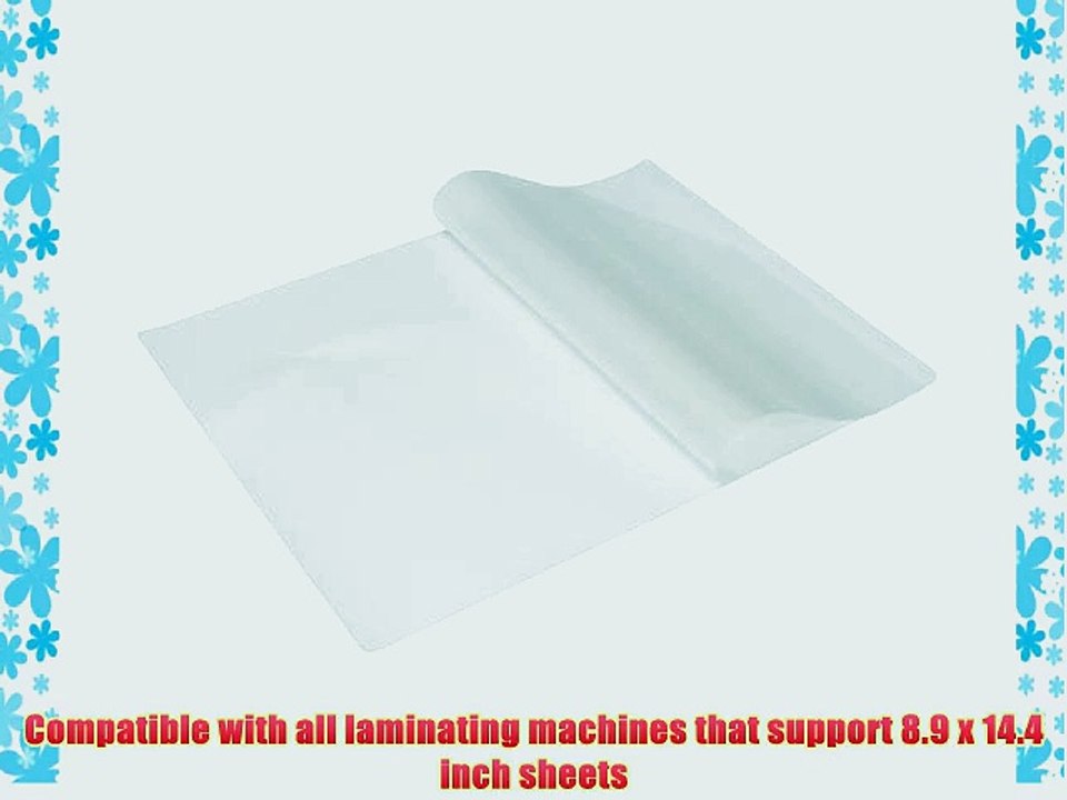 Tyh Supplies 5 Mil Hot Clear Legal Size Glossy Thermal Laminating Pouches Lamination Sheet