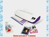 Purple Cows Hot and Cold Laminator Includes 100 3 mil Hot Pockets Assorted Sizes (3016c)