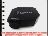 Amoker UC30 100 150 Lumens HDMI Portable Mini LED Projector Home Cinema Theater AV/VGA/USB/SD/Micro