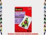 Scotch Self-Sealing Laminating Pouches Glossy Finish 4 3/8 x 6 3/8 Inches 5 Pouches per pack