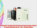 RioRand 60 Portable Mini LED Projector Cinema Theater Support PC Laptop VGA Input and SD