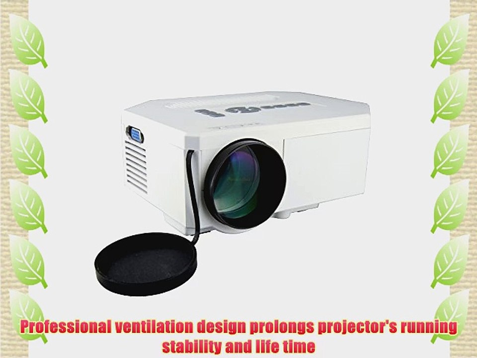 PowerLead PL- UC30 HDMI Mini Projector Cinema Theater AV VGA USB SD Projector-White