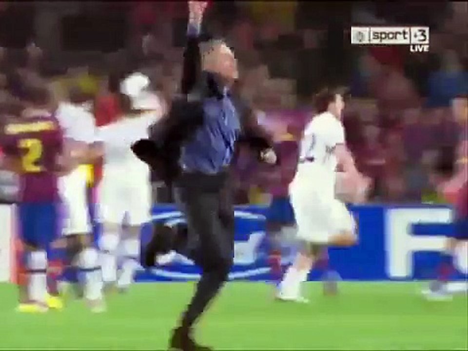 MOURINHO INTER MILAN KNOCKS OUT FC BARCELONA SEMI FINAL 2010