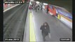 Woman faints then falls onto train tracks! (HD)