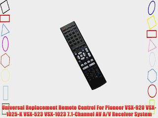 Universal Replacement Remote Control For Pioneer VSX-920 VSX-1025-K VSX-523 VSX-1023 7.1-Channel