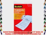 Scotch Thermal Laminating Pouches 8.5 x 14 Inches 20 Pouches 4-PACK (Package include Retractable