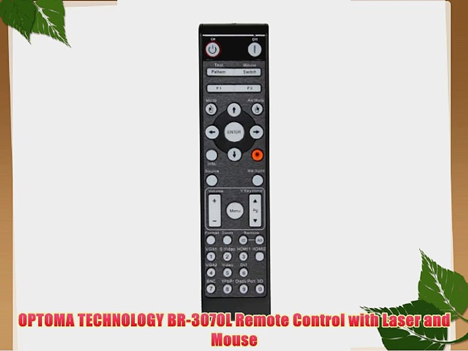 OPTOMA TECHNOLOGY BR-3070L Remote Control with Laser and Mouse