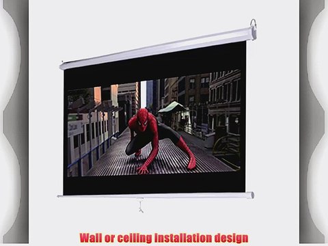 100 16:9 Manual Pull Down Projector Screen 87x 49 Projection Football Theater Movie HD 1.3