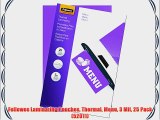 Fellowes Laminating Pouches Thermal Menu 3 Mil 25 Pack (52011)