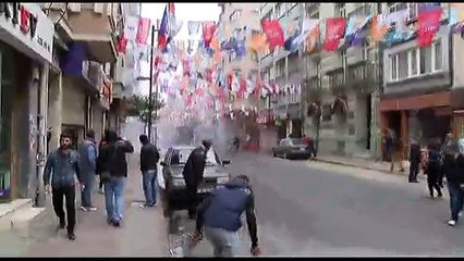 Polise ses bombası ve molotofla saldırı