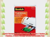 Scotch Thermal Laminating Pouches 5 Inches x 7 Inches 20 Pouches 4-PACK (Package include Retractable
