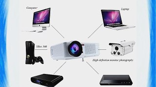 DBPOWER 1080P Video Projector 854*540 2000 Lumens HD Home Theater Multimedia LCD Projector