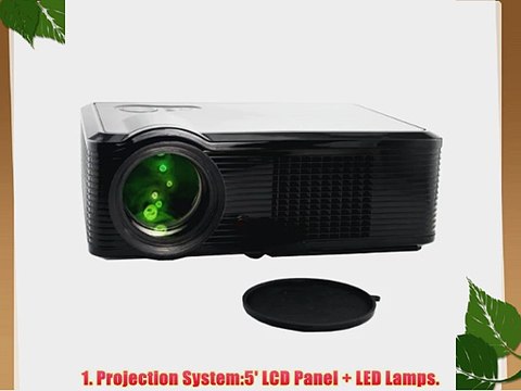 black 16: 9 and 4:3 HD 1080P Home Theatre LED Projector 30000Hours 800*600 2000Lumens HDMI