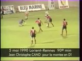 05/05/90 : Jean-Christophe Cano (90') : Lorient - Rennes (0-2)