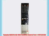 Yamaha RAV345 RX-V867 Remote Control Part # WT928100