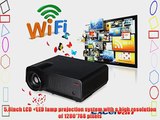 Excelvan? 2800 Lumens Wireless WIFI Internet Projector Built in Dual Core Android 4.2 OS Wireless