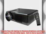 Pyle Home PRJLE33 Portable LED Projector for Gaming TV Shows Movies and Sports at Upto 100