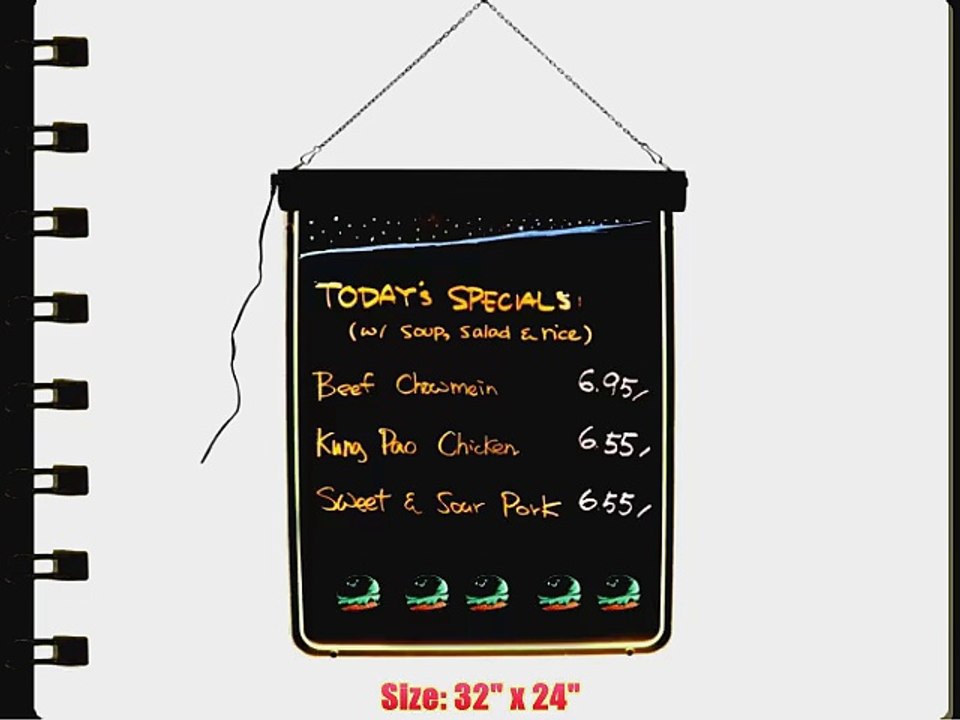 32 X 24 Flexible LED Neon Lighting Writing Menu Board - Wholesale Closeout