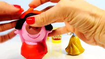 Play Doh Peppa Pig Princess Hair Makeover Disney Ariel Cinderella Belle Snow White Rapunzel Play-Do