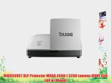 MW853UST DLP Projector WXGA 3000:1 3200 Lumens HDMI USB LAN w/ Mount