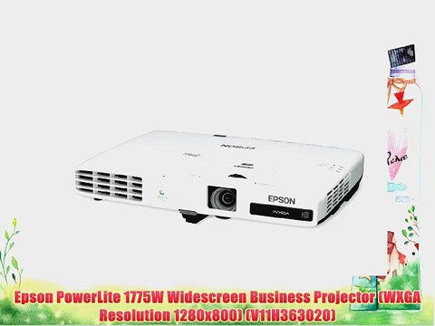 Epson PowerLite 1775W Widescreen Business Projector (WXGA Resolution 1280x800) (V11H363020)