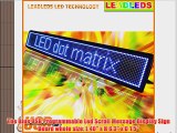 Leadleds Blue 40x 6.3 USB Programmable Indoor Led Scroll Message Display Sign Board with User