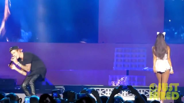 (VIDEO) Justin Bieber Gropes Ariana Grande During Performance at Ariana Grande's Concert