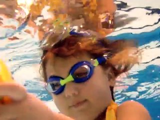 Swimming underwater baby/kid/toddler - 3yo Very Cute
