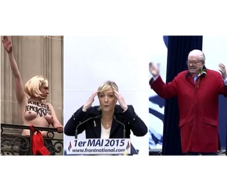 Femen, brutalité et Jean-Marie : le 1er mai raté de Marine Le Pen
