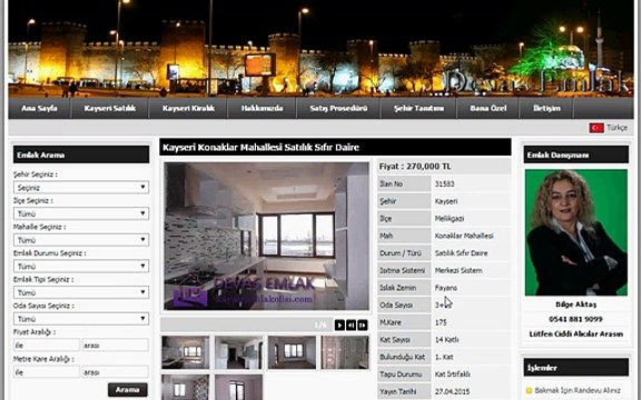 Kayseri Konaklar Mahallesi Satılık Sıfır Daire kayseriemlakofisi.com