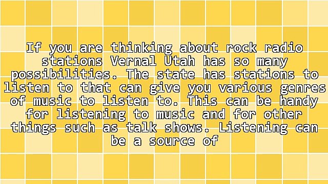 If You Are Desiring Rock Radio Stations Vernal Utah Has So Many Possibilities