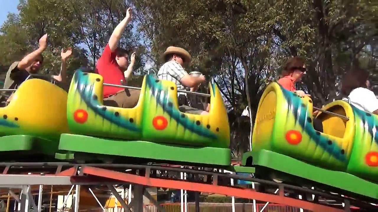 Mexico City Wacky Worm Roller Coaster POV Parque Francisco Villa