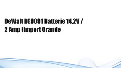 DeWalt DE9091 Batterie 14,2V / 2 Amp (Import Grande