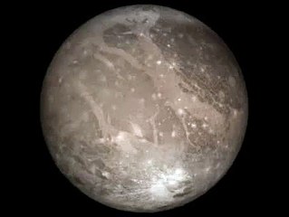 Rotation 3D de Ganymède, satellite de la planète Jupiter