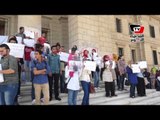 وقفة لطلاب جامعة القاهرة للمطالبة بالافراج عن الطلاب المعتقلين