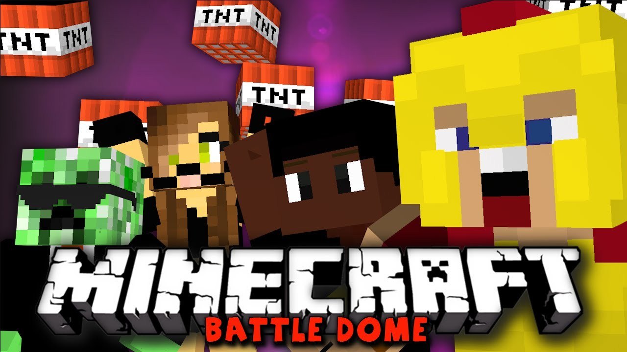 Minecraft BATTLE DOME - RIDING WHITE STALLIONS - w/ Friends
