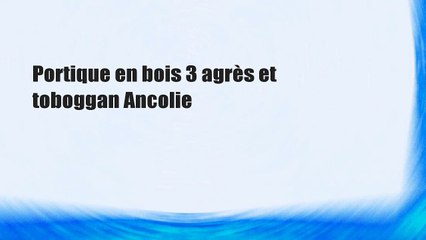 Portique en bois 3 agrès et toboggan Ancolie