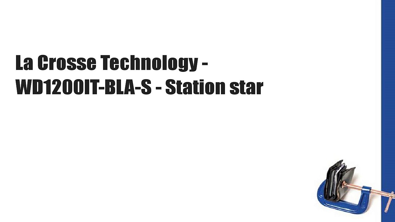 La Crosse Technology - WD1200IT-BLA-S - Station star