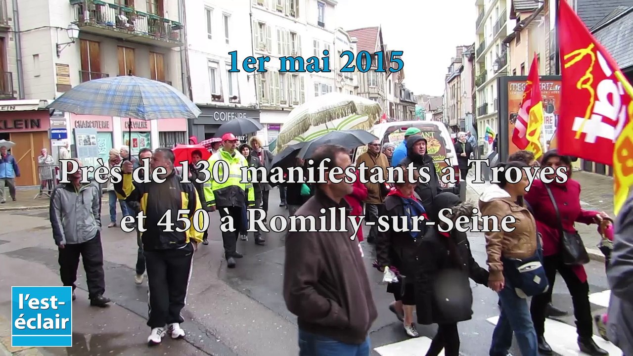 Les défilés du 1er mai à Troyes et Romilly-sur-Seine