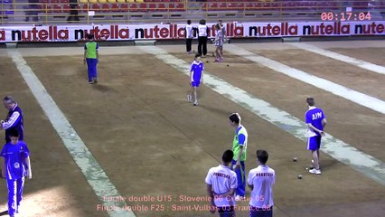 Finale double 3 sur 3, second tournoi international Jean Védrine, Sport Boules, Saint-Vulbas 2015