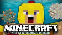 Minecraft NEW Sea Monster - Guardian Mob - Minecraft 1.8 Update